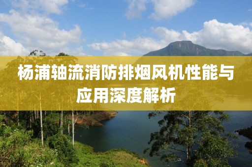 杨浦轴流消防排烟风机性能与应用深度解析